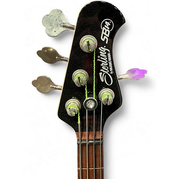 Used Sterling by Music Man SB14 Black Electric Bass Guitar
