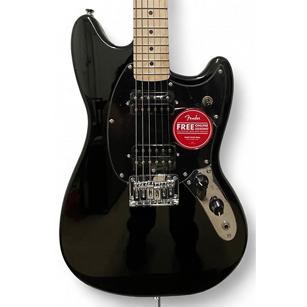 Used Squier Bullet Mustang HH Black Solid Body Electric Guitar