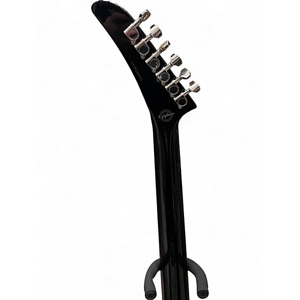 Used Epiphone 1984 Explorer EX Black Solid Body Electric Guitar