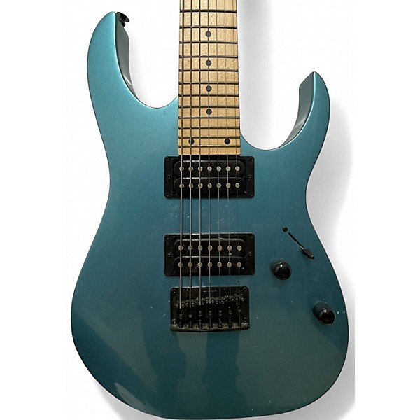 Used Ibanez GRG7221M METALLIC LIGHT BLUE Solid Body Electric Guitar