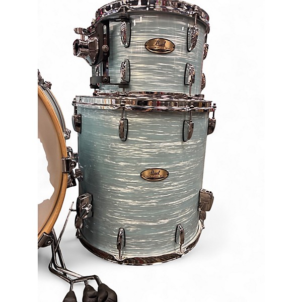 Used Pearl 5 Piece Session Studio Classic Ice Blue Oyster Drum Kit