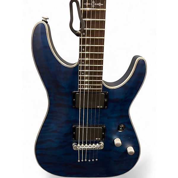 Used Schecter Guitar Research C1 Platinum Blue Solid Body Electric Guitar