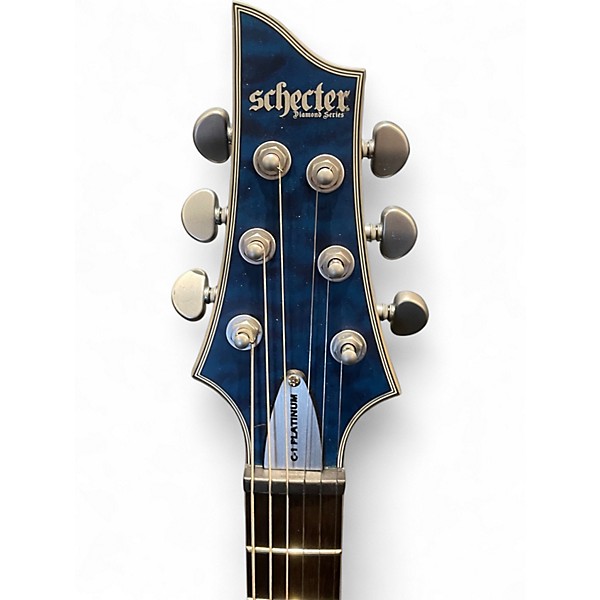 Used Schecter Guitar Research C1 Platinum Blue Solid Body Electric Guitar