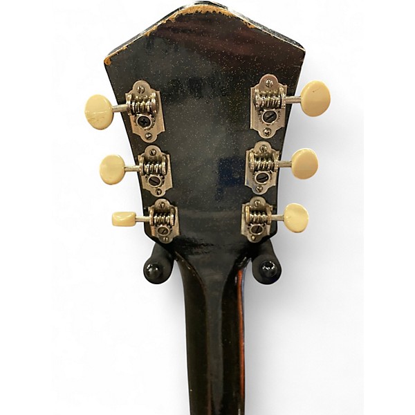 Vintage 1960s Silvertone 1423  black sparkle Solid Body Electric Guitar