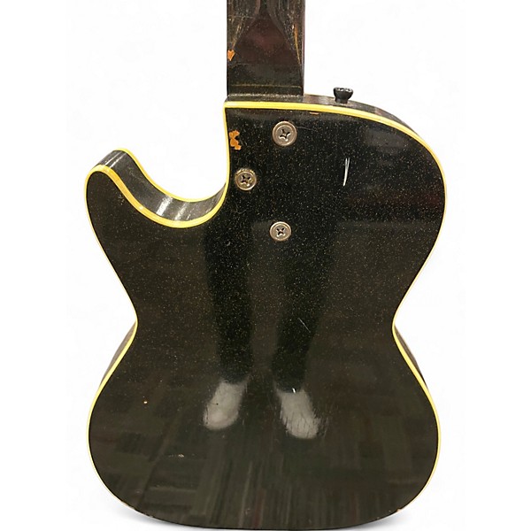 Vintage 1960s Silvertone 1423  black sparkle Solid Body Electric Guitar