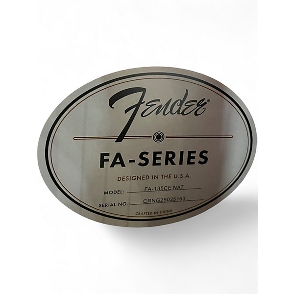 Used Fender FA135CE Concert NATURAL Acoustic Electric Guitar