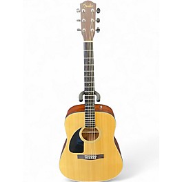 Used Fender CD100 Left Handed Natural Acoustic Guitar