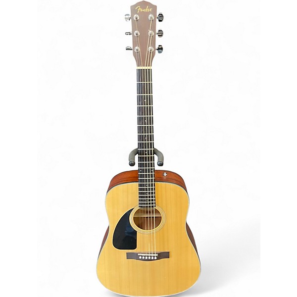 Used Fender CD100 Left Handed Natural Acoustic Guitar