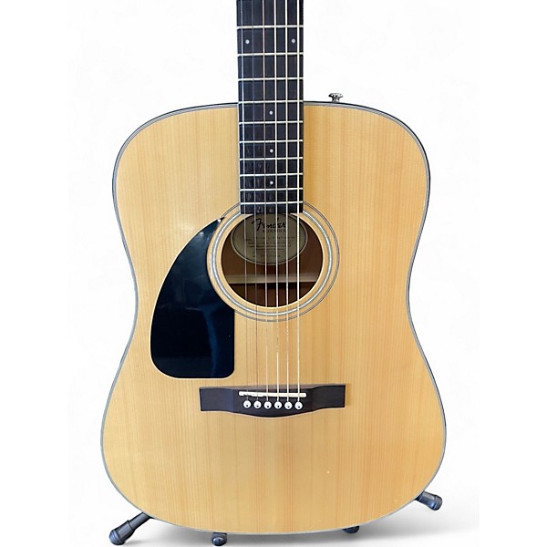 Used Fender CD100 Left Handed Natural Acoustic Guitar