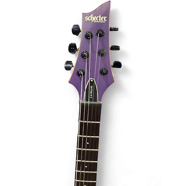 Used Schecter Guitar Research C6 DELUXE Purple Solid Body Electric Guitar