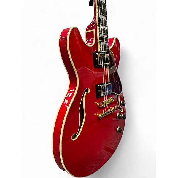 Used Ibanez AS93FM Transparent Cherry Red Hollow Body Electric Guitar