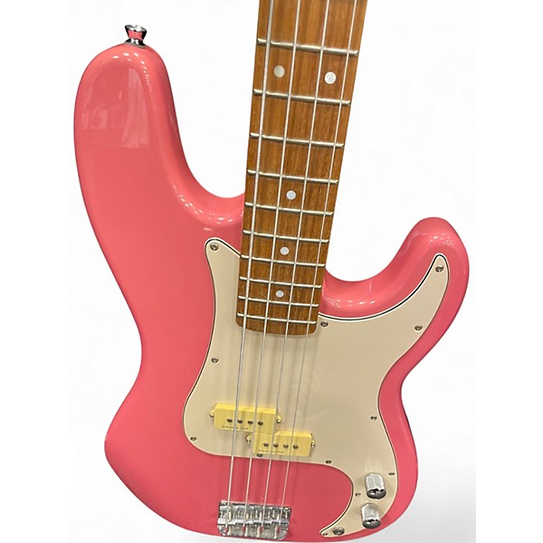 Used Johnson 3/4 Scale P-Bass Pink Electric Bass Guitar