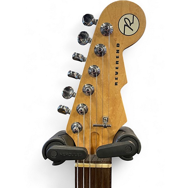 Used Reverend Six Gun HPP Chronic Blue Burst Solid Body Electric Guitar