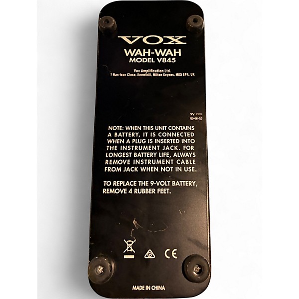Used VOX V845 Classic Wah Effect Pedal