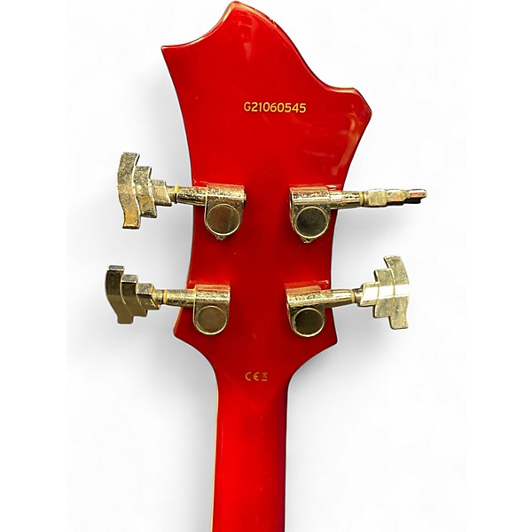 Used 2020s Hagstrom Viking Bass Trans Red Electric Bass Guitar
