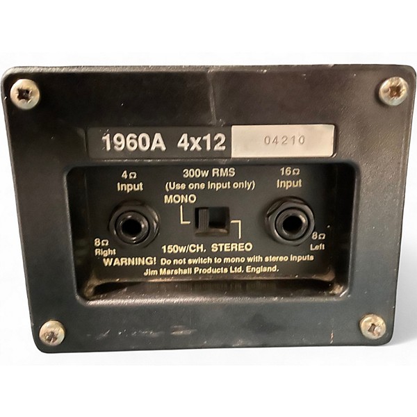 Used Marshall 1960A 300W 4x12 Stereo Slant Guitar Cabinet