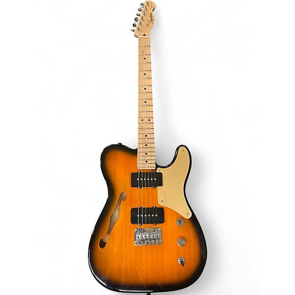 Used Squier Paranormal Cabronita Telecaster Thinline SUNBURST Hollow Body Electric Guitar