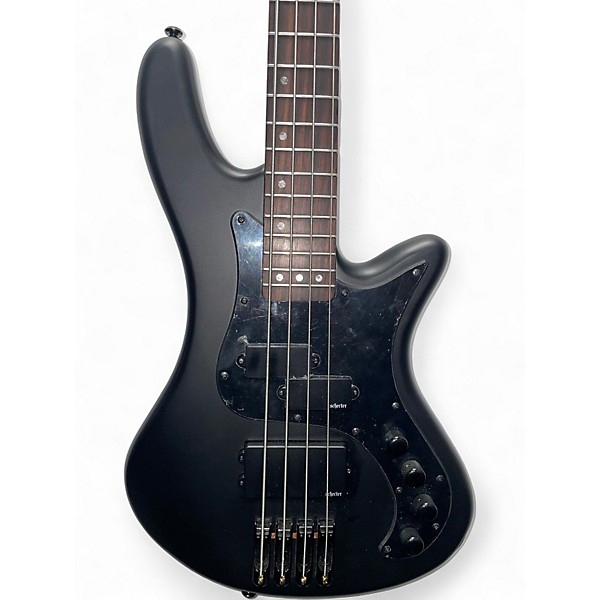 Used Schecter Guitar Research STEALTH Satin Black Electric Bass Guitar