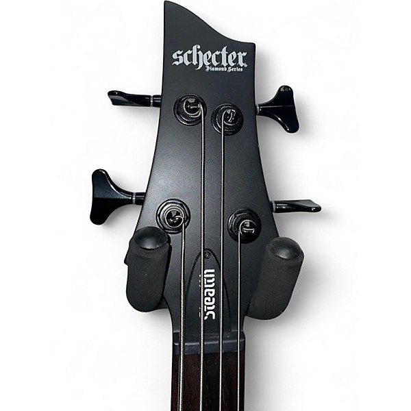 Used Schecter Guitar Research STEALTH Satin Black Electric Bass Guitar