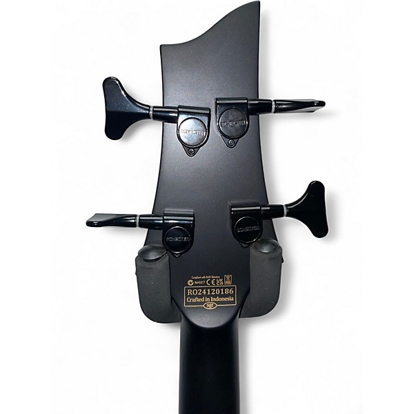 Used Schecter Guitar Research STEALTH Satin Black Electric Bass Guitar