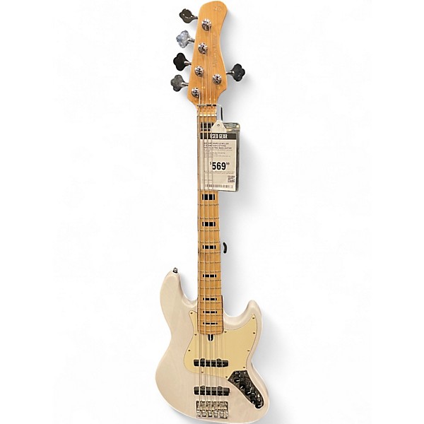 Used Sire Marcus Miller V7 Swamp Ash 5 String White Electric Bass Guitar