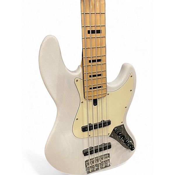 Used Sire Marcus Miller V7 Swamp Ash 5 String White Electric Bass Guitar