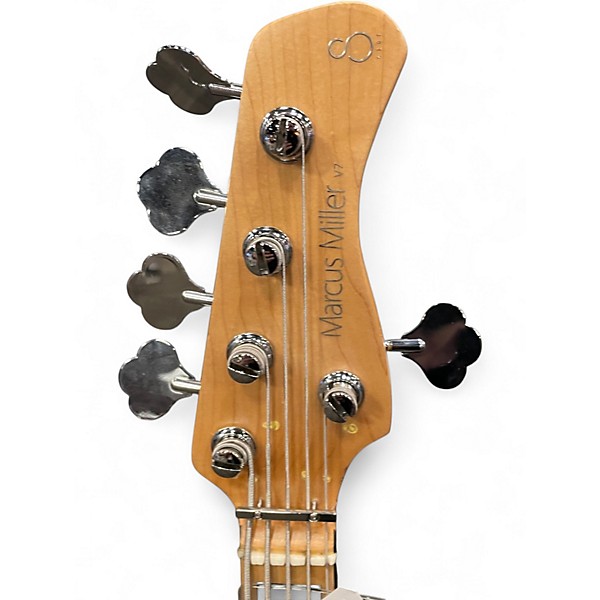 Used Sire Marcus Miller V7 Swamp Ash 5 String White Electric Bass Guitar