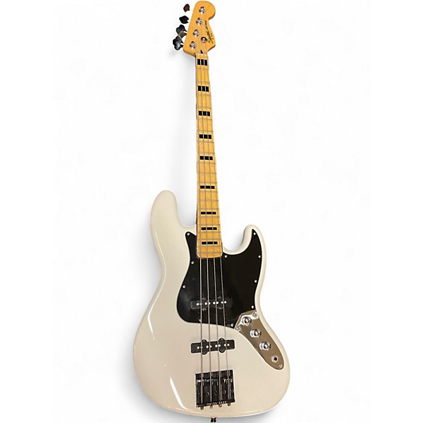Used Squier Vintage Modified 70S Jazz Bass Olympic White Electric Bass Guitar