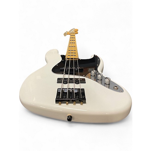 Used Squier Vintage Modified 70S Jazz Bass Olympic White Electric Bass Guitar