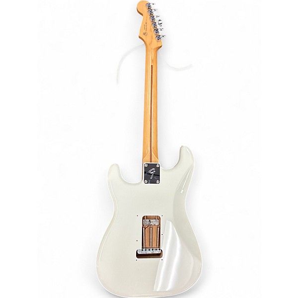 Used Fender STRATOCASTER MODDED WHITE W/ DECALS Solid Body Electric Guitar