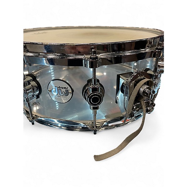 Used DW 5X14 Design Series Acrylic Snare Clear Drum