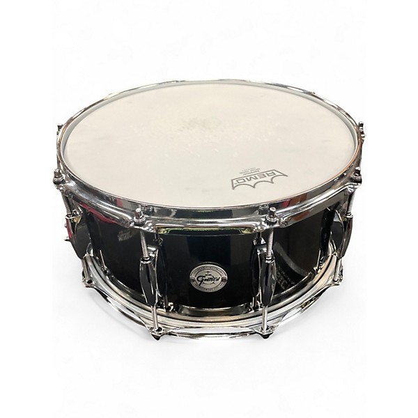 Used Gretsch Drums 14in BLACK NICKEL OVER STEEL Gunmetal Gray Drum