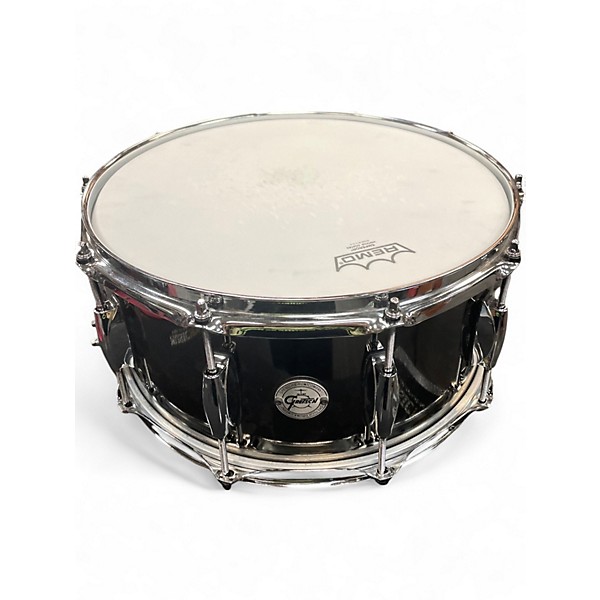 Used Gretsch Drums 14in BLACK NICKEL OVER STEEL Gunmetal Gray Drum