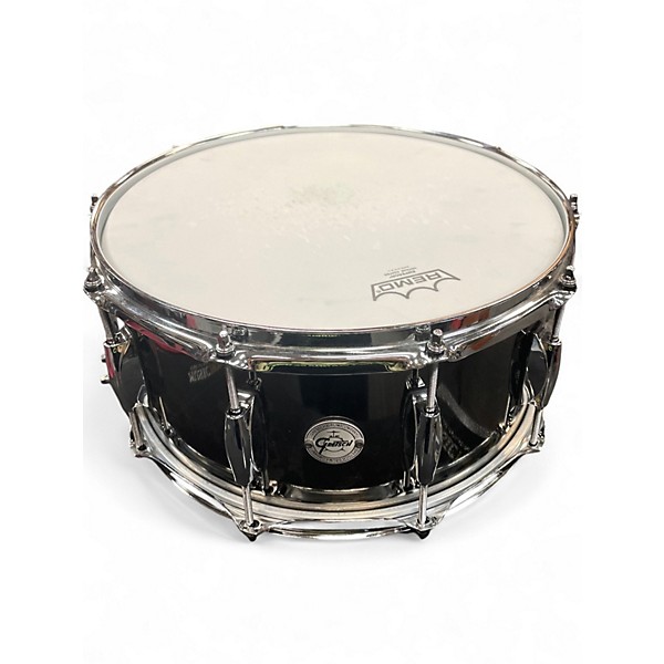 Used Gretsch Drums 14in BLACK NICKEL OVER STEEL Gunmetal Gray Drum