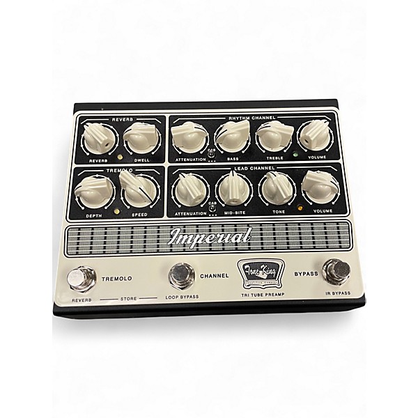 Used Tone King IMPERIAL PREAMP FX PEDAL CREAM & BLK Effect Pedal
