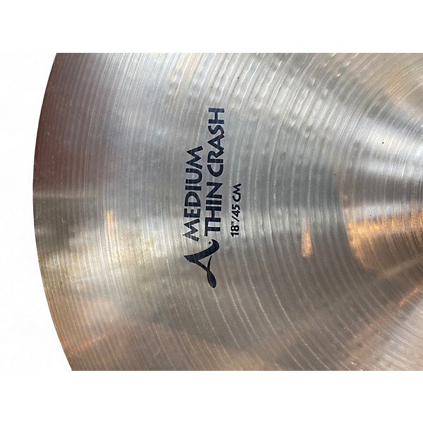 Used Zildjian 18in A Series Medium Thin Crash Cymbal