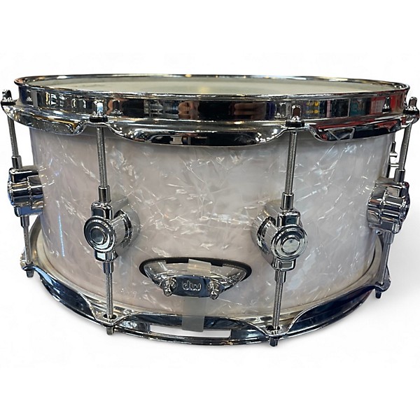 Used DW 14X6 Performance Series Snare Pearl White Drum