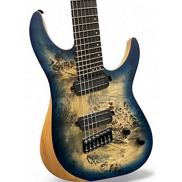 Used Schecter Guitar Research Reaper 7 Satin Sky Burst Solid Body Electric Guitar