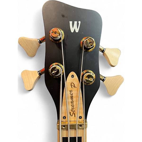 Used RockBass by Warwick Adam Clayton Streamer Solid Creme White Electric Bass Guitar