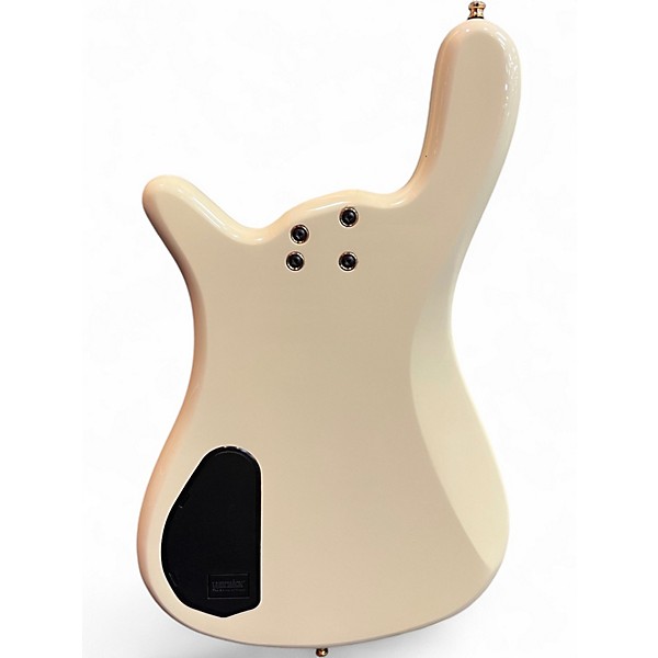 Used RockBass by Warwick Adam Clayton Streamer Solid Creme White Electric Bass Guitar