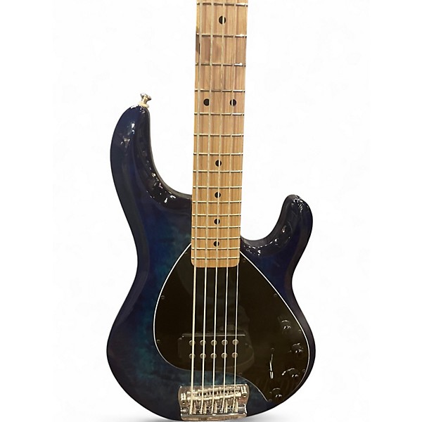 Used Sterling by Music Man Ray5 5 String Blue Burst Electric Bass Guitar