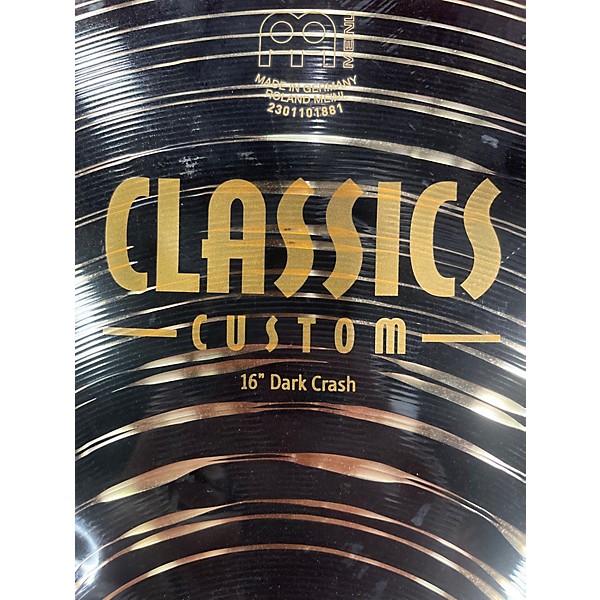 Used MEINL 16in Classics Custom Dark Crash Cymbal