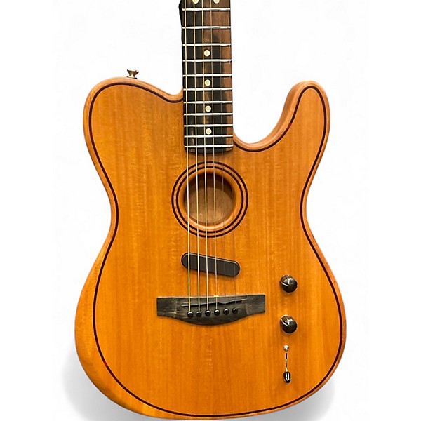 Used 2023 Fender American Acoustasonic Telecaster Natural Acoustic Electric Guitar