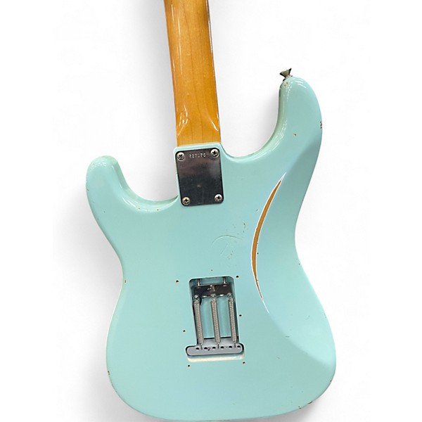 Used 2005 Fender 1960 Relic Stratocaster Custom Sonic Blue Solid Body Electric Guitar