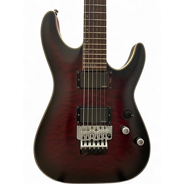 Used Schecter Guitar Research C1 Platinum chrimson red Solid Body Electric Guitar