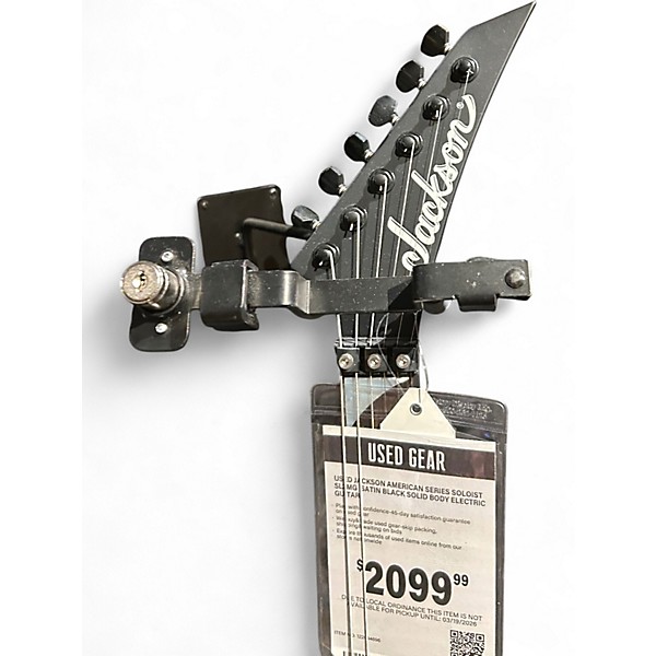 Used Jackson American Series Soloist SL2MG Satin Black Solid Body Electric Guitar