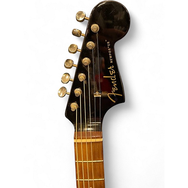 Used Fender Newporter Player JETTY BLACK Acoustic Electric Guitar