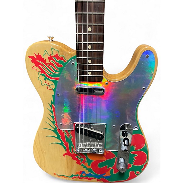 Used Fender Jimmy Page Dragon Art Telecaster Natural Solid Body Electric Guitar