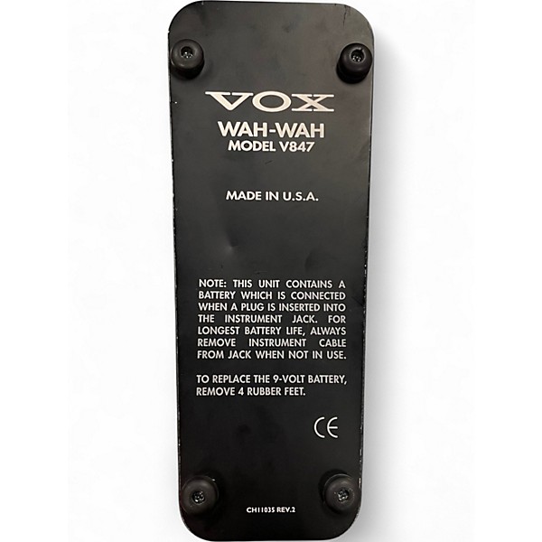 Used VOX V847 Reissue Wah Effect Pedal