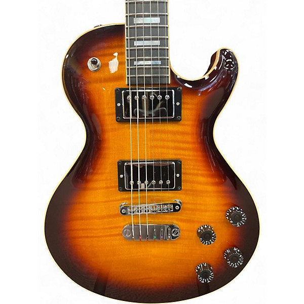 Used Dean USA THOROUGHBREAD FLAME TOP TRANS BRAZILIA Solid Body Electric Guitar